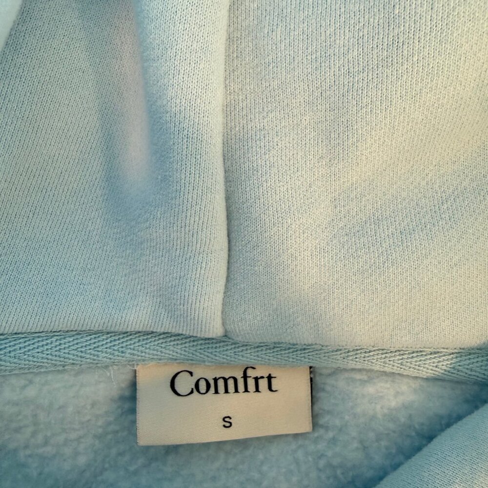 Women's Oversized Light Blue Hoodie - Picture 6 of 6